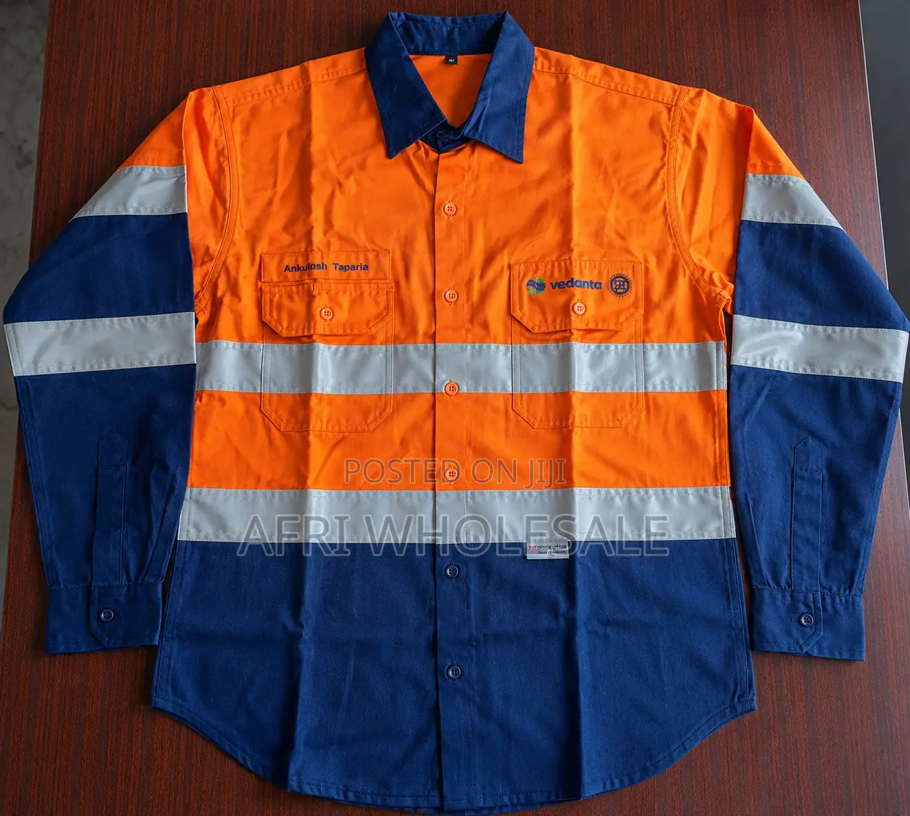 Safety Mining Cotton Reflective Work Shirt Uniform Workwear