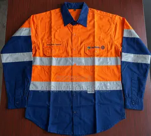 Safety Mining Cotton Reflective Work Shirt Uniform Workwear