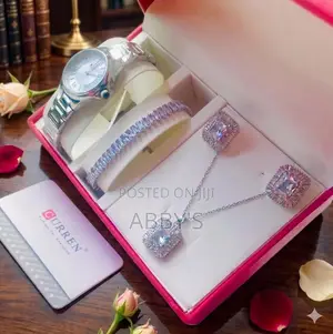 Crystal Silver 5in1 Jewelry Set