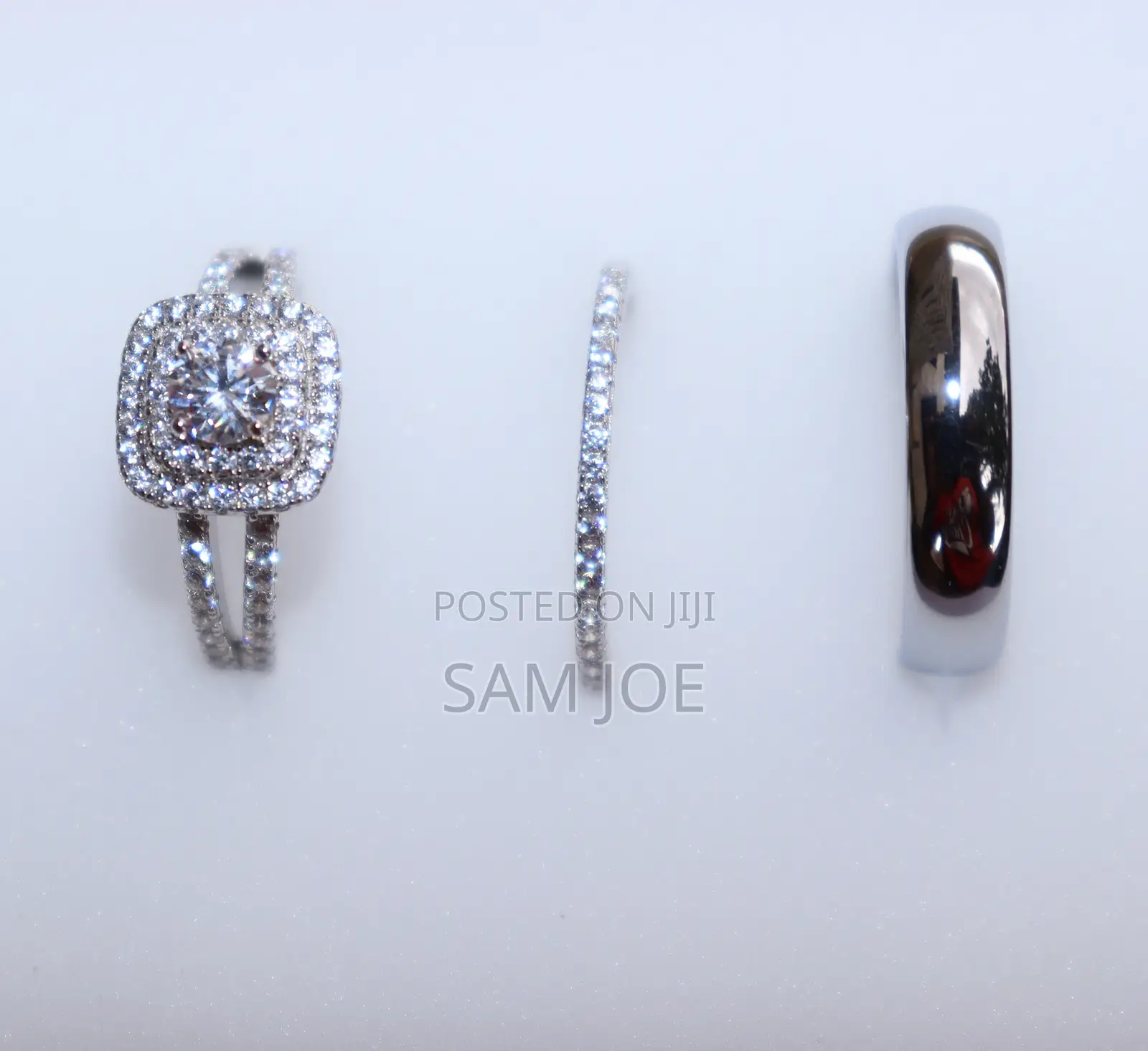 Wedding Rings - Tungsten and Silver Set