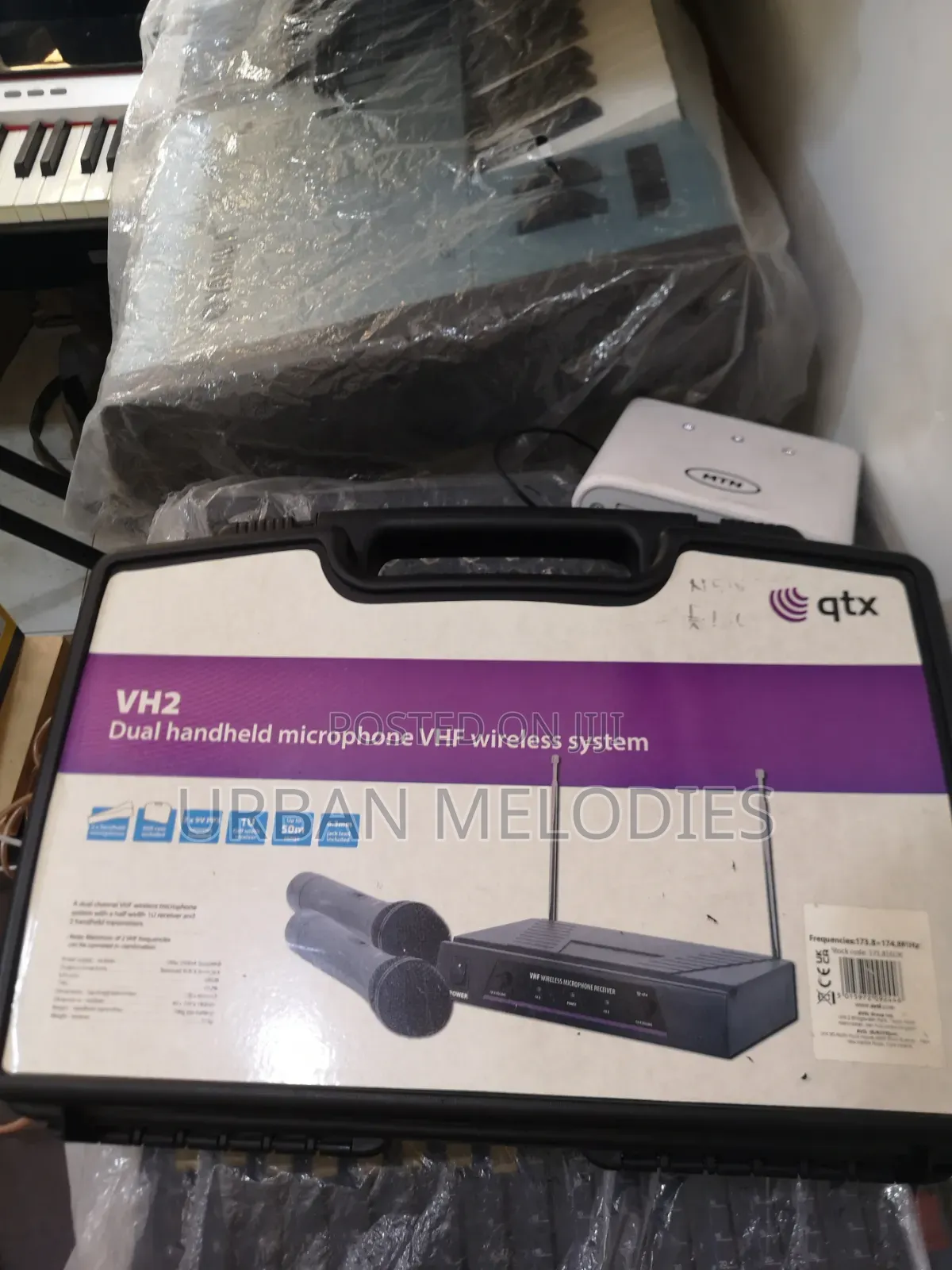 QTX Vh2 Dual Handheld Microphone VHF Wireless System
