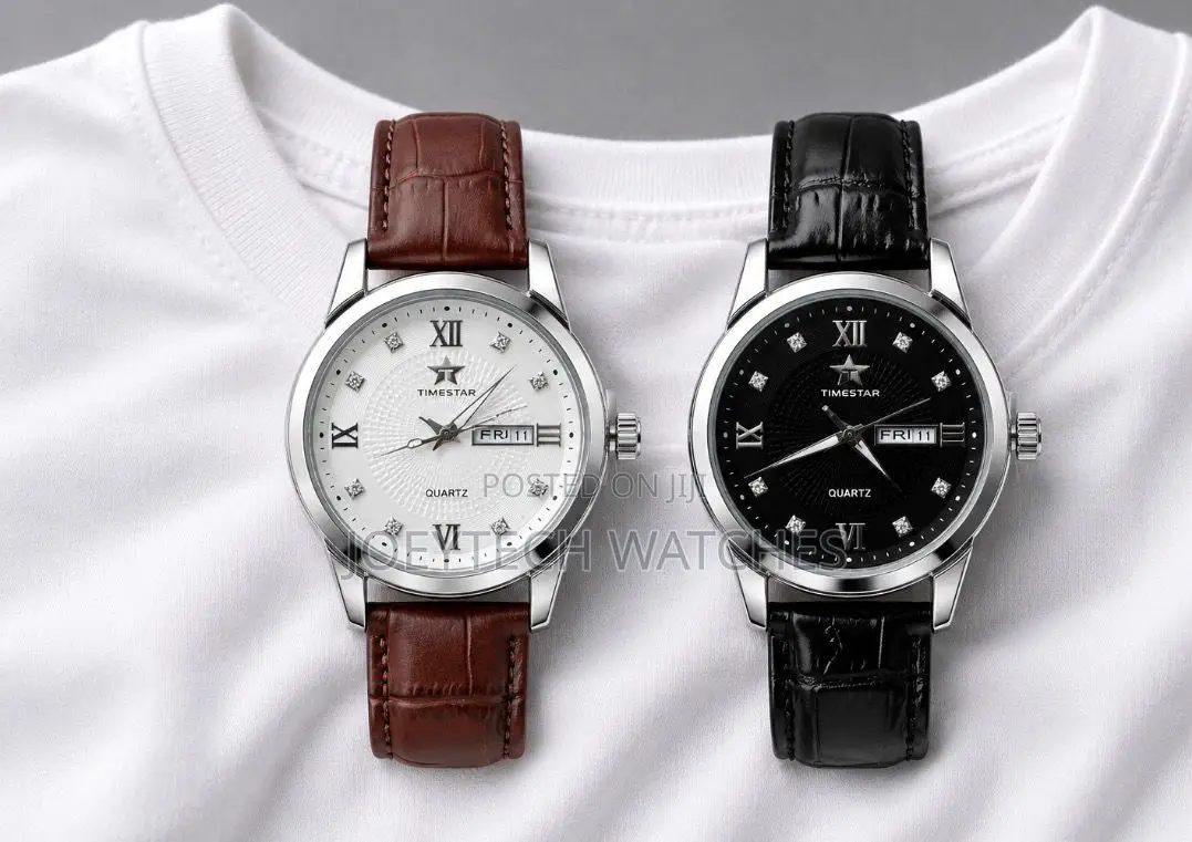Time Star Leather Watch