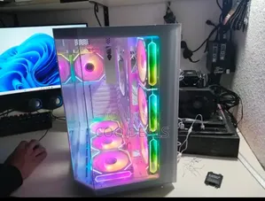 Acrylic Plexiglass Stylish Gaming PC Case 7 ARGB Fan + Remote
