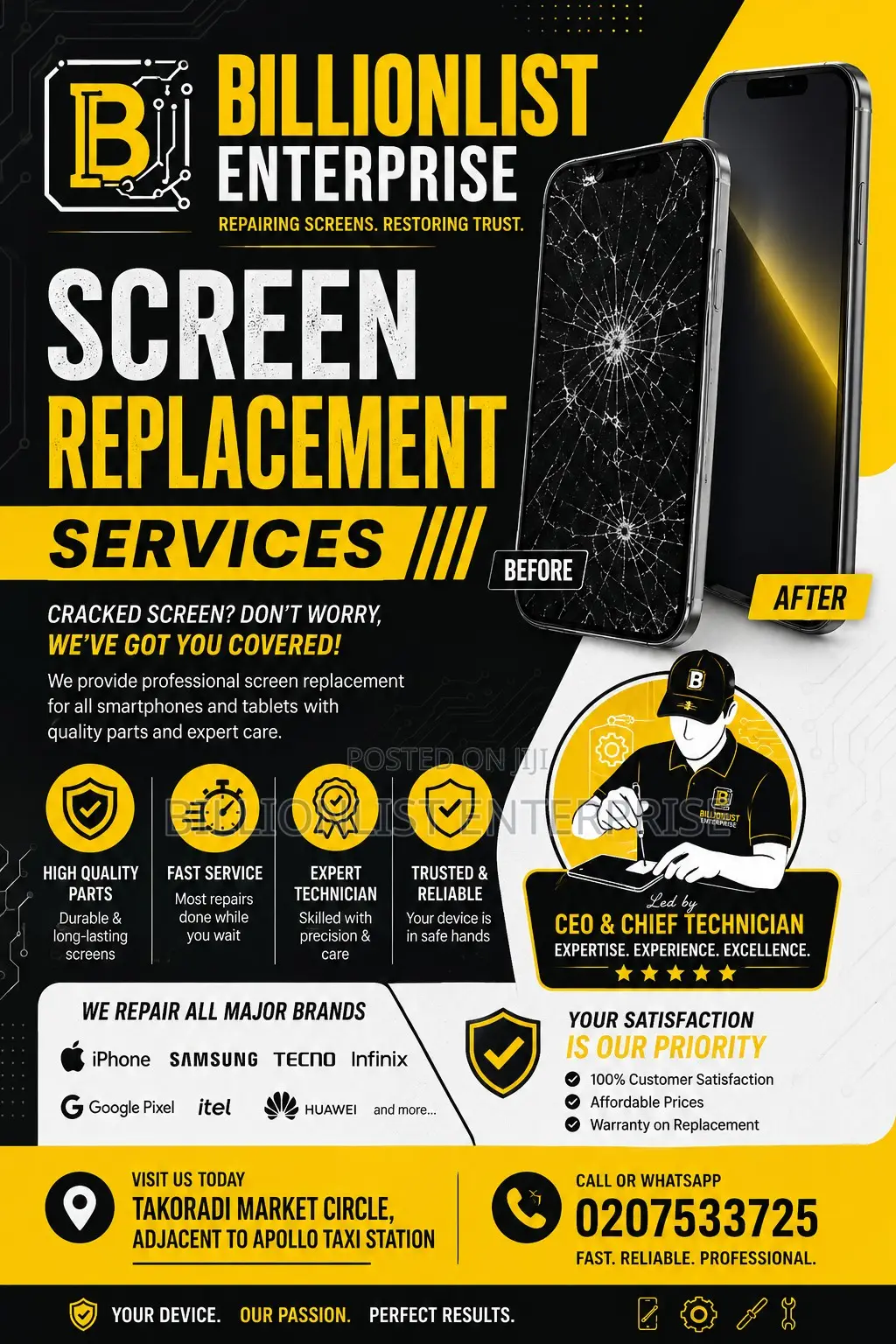 All Mobile Phones Screen Replacement