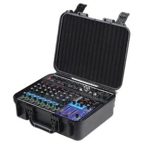 Professional 8 Channel Audio Mixer With Amplifier Carry Bag
