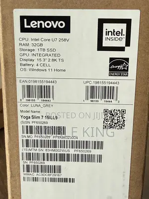 New Laptop Lenovo Yoga 7 15ITL5 32GB Intel Core Ultra 7 SSD 1T