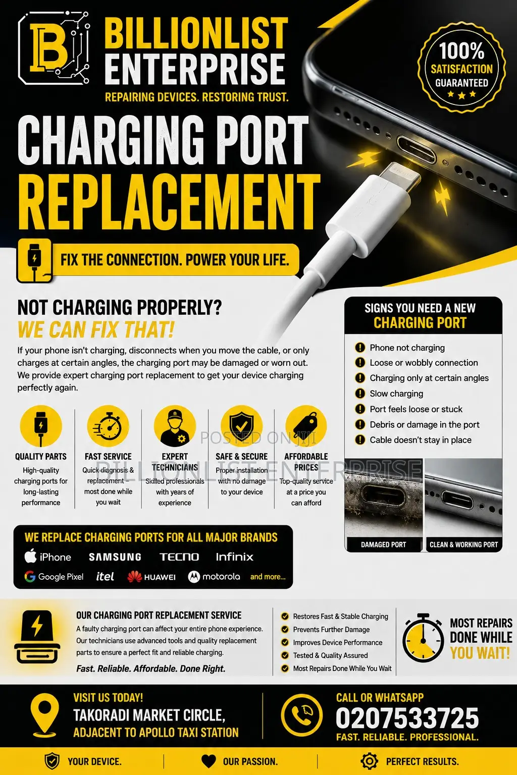 Professional Charging Port Replacement
