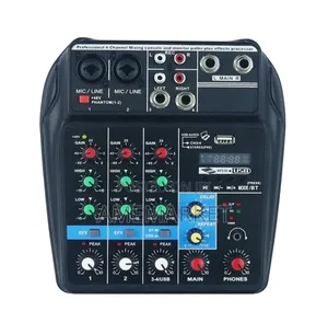 Professional 4 Channel Studio Sound / Audio Mixer With Usb Slot
