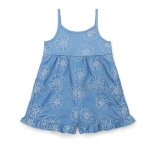Wonder Nation Girls Sleeveless Romper With Ruffle Hem - 4 and 5 Years