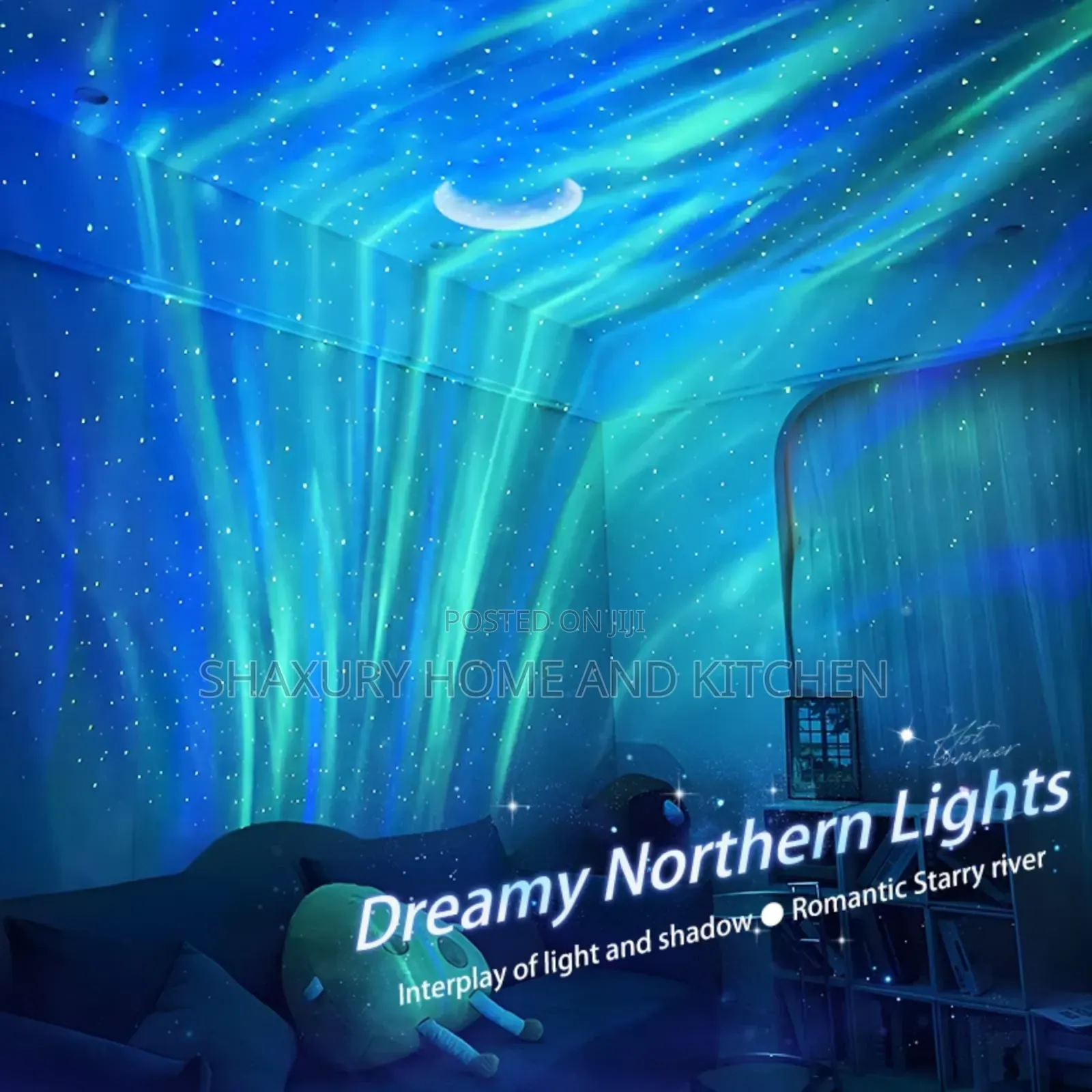 Room Starry Moon Projector Light With Speaker and Bluetooth