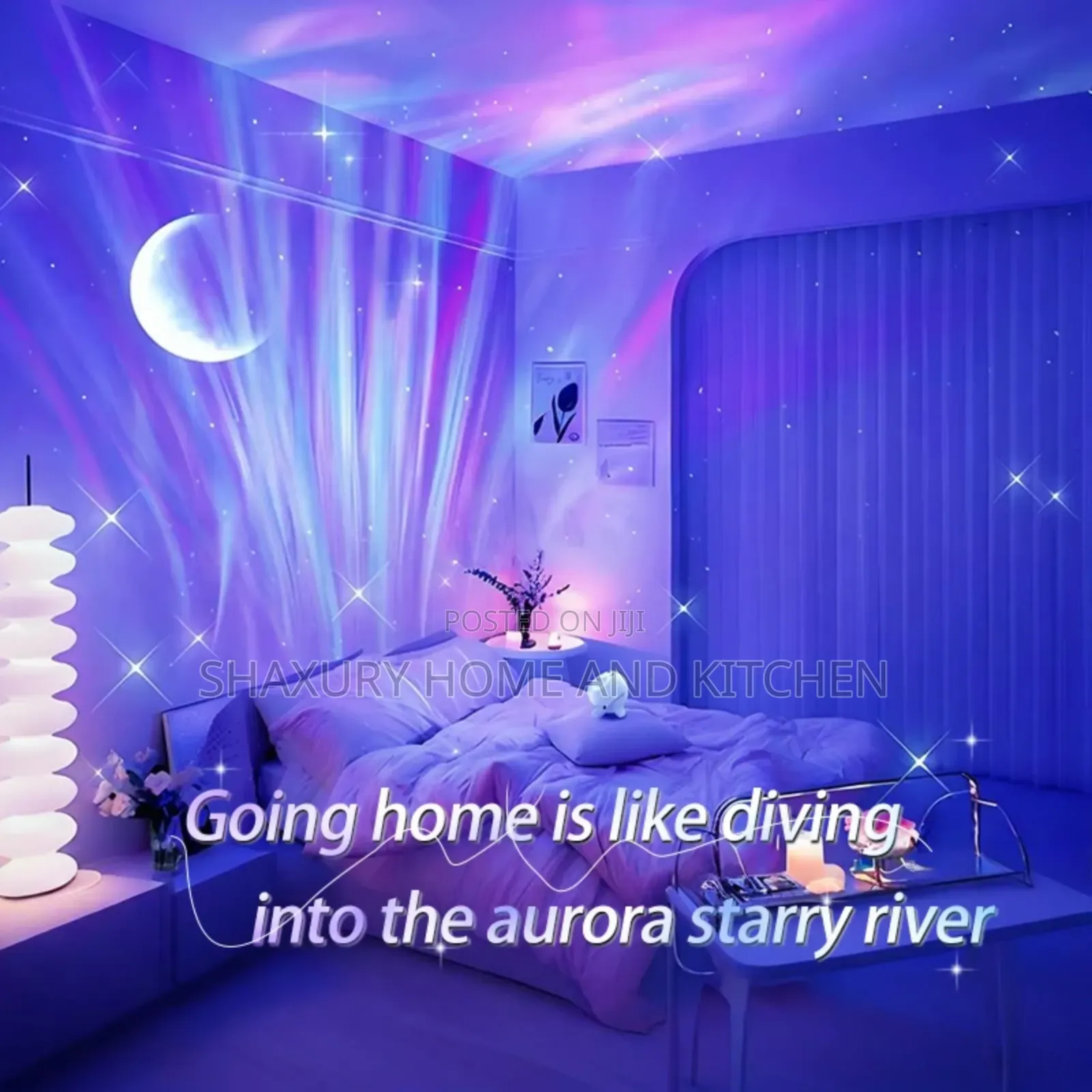 Room Starry Moon Projector Light With Speaker and Bluetooth