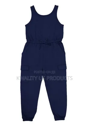 Wonder Nation Girls Cargo Jumpsuit - 7 and 8 Years