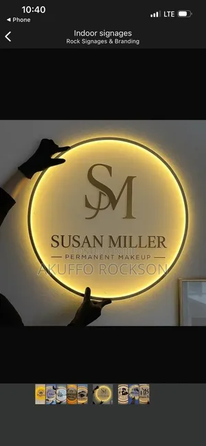 Round Shop Acrylic Sign
