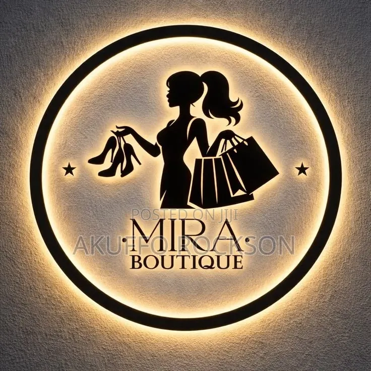 Round Shop Acrylic Sign
