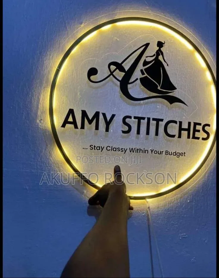 Round Shop Acrylic Sign