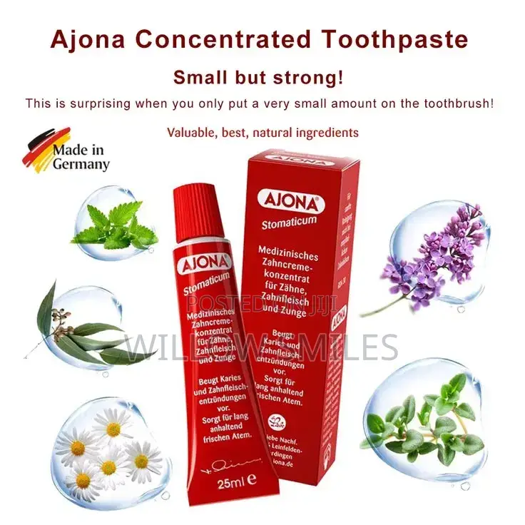 Ajona Stomaticum Toothpaste + Brush + Tongue Scraper