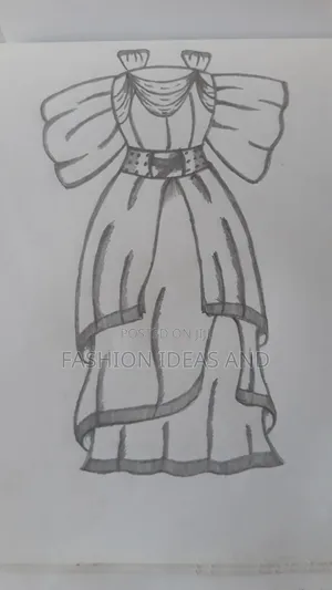 Fashion Ideas And Illustration, Dramatic Outfit With Flair Like Petals