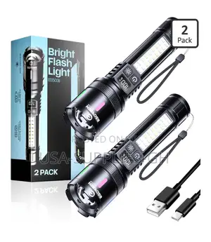 2pack Of Esgreen Led Rechargeable Flashlight High Lumens20000 From Usa
