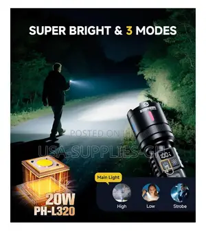 2pack Of Esgreen Led Rechargeable Flashlight High Lumens20000 From Usa