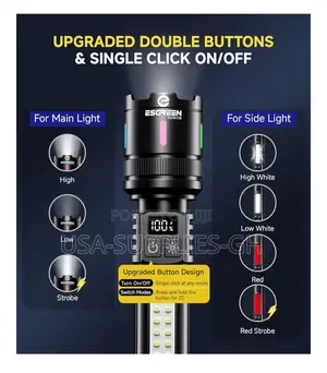 2pack Of Esgreen Led Rechargeable Flashlight High Lumens20000 From Usa