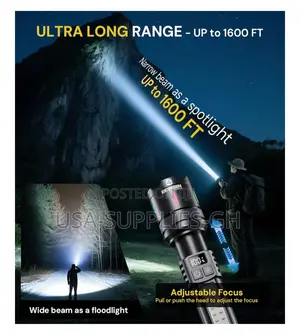 2pack Of Esgreen Led Rechargeable Flashlight High Lumens20000 From Usa