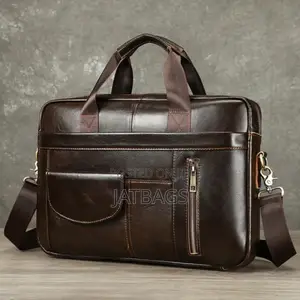 Genuine Leather Coffee Colour Bag for 14-15" Laptop (Free Delivery)