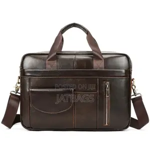 Genuine Leather Coffee Colour Bag for 14-15" Laptop (Free Delivery)