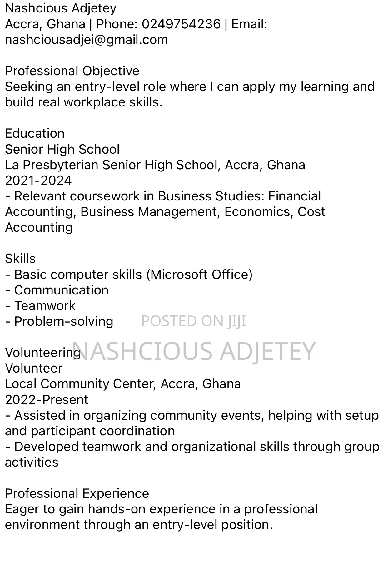 Security CV