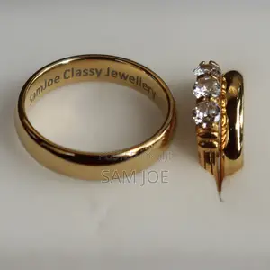  Tungsten Goldplated Wedding Rings