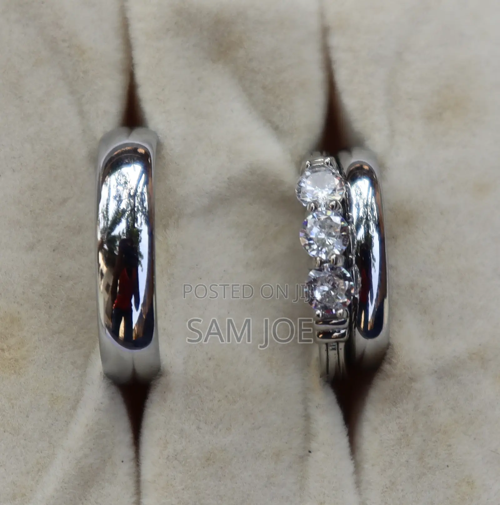 White Tungsten Anti Scratch Wedding Rings
