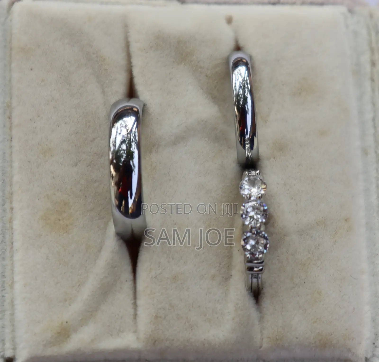 White Tungsten Anti Scratch Wedding Rings