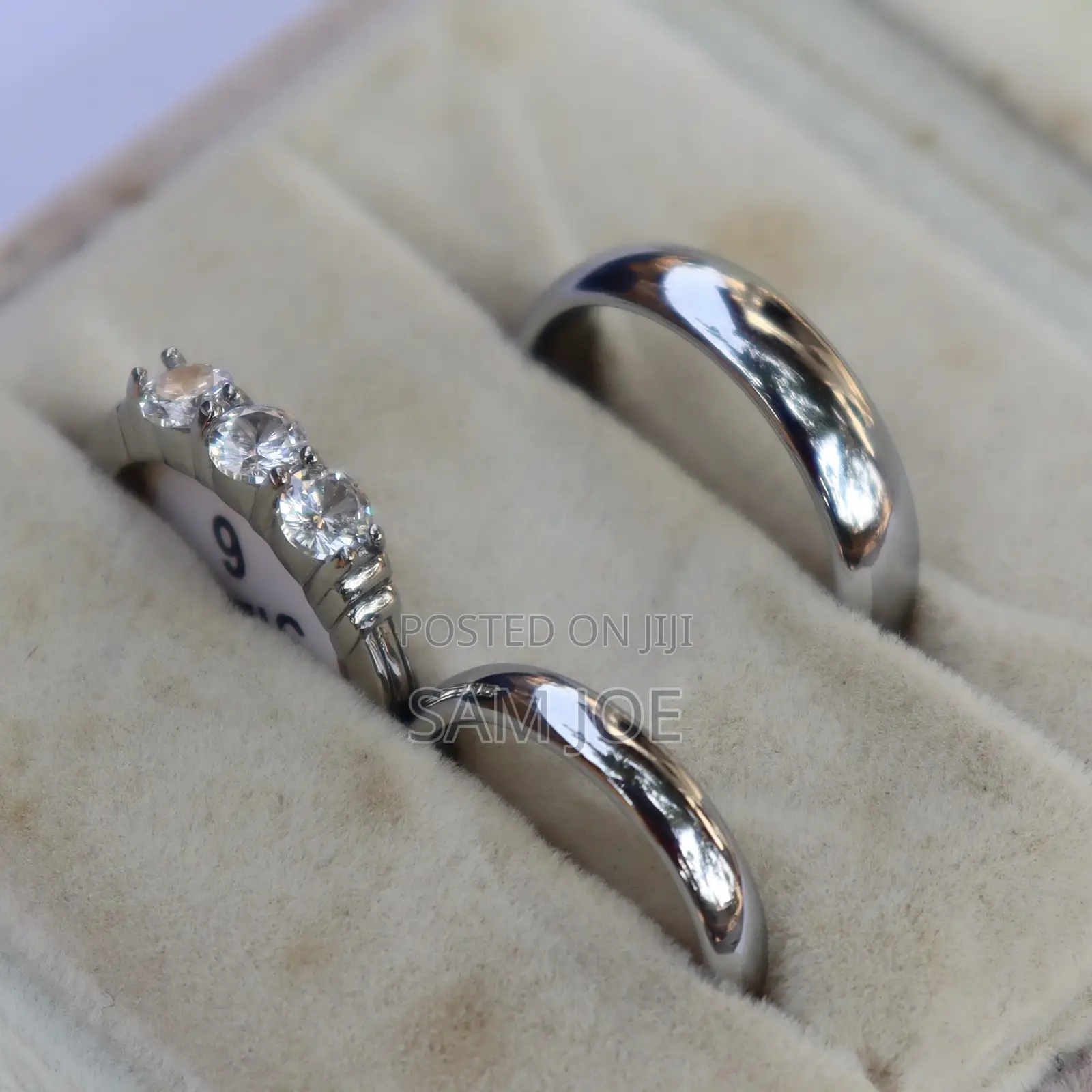 White Tungsten Anti Scratch Wedding Rings