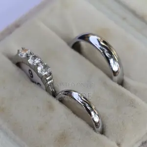 White Tungsten Anti Scratch Wedding Rings