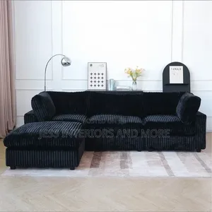 Sofa With Ottoman(Oversized) Black