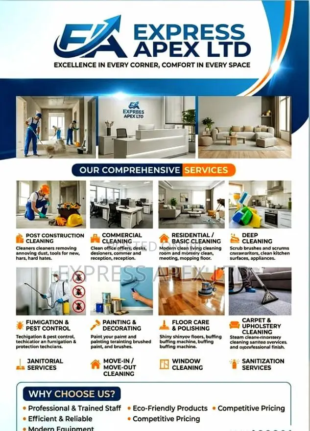 Express Apex LTD – Homes, Offices Post-Construction Cleaning in Gha