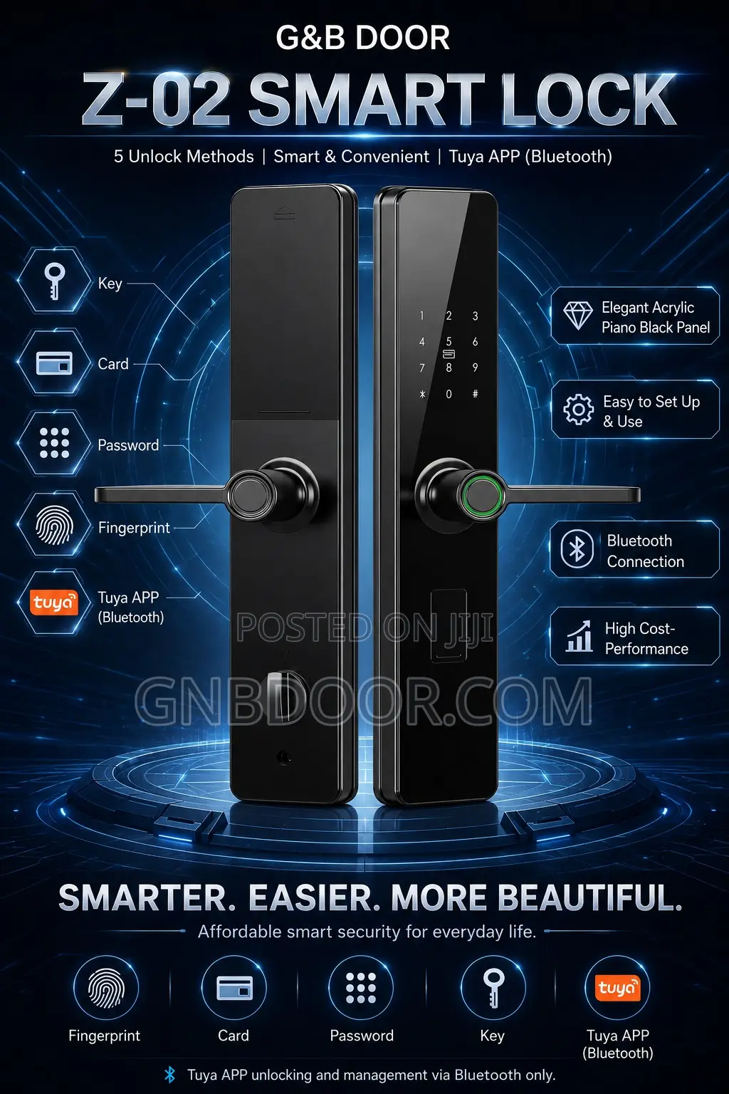 G B Z-02 Smart Lock Support by Tuya App Now