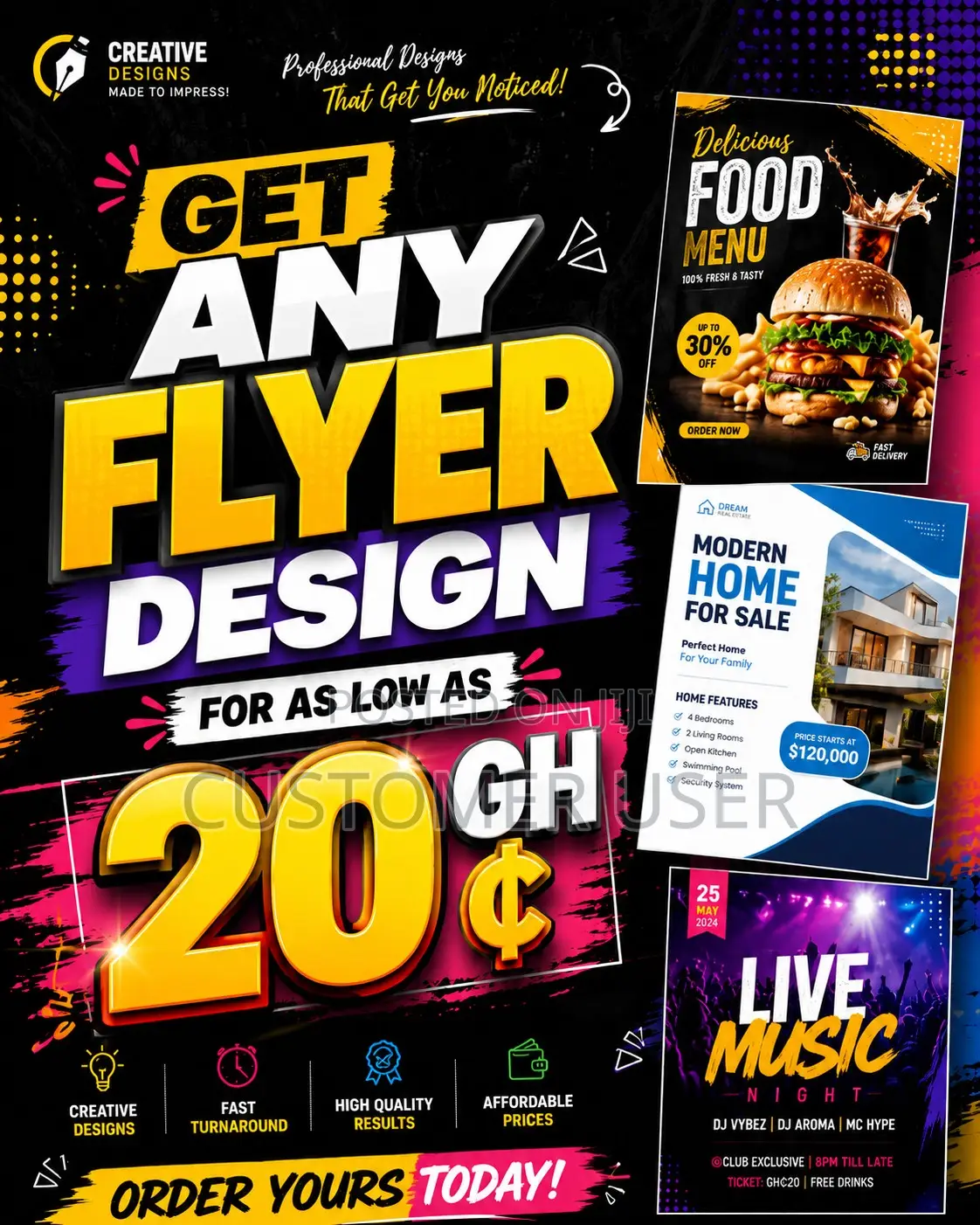 Get Any Business Flyer for 20ghs