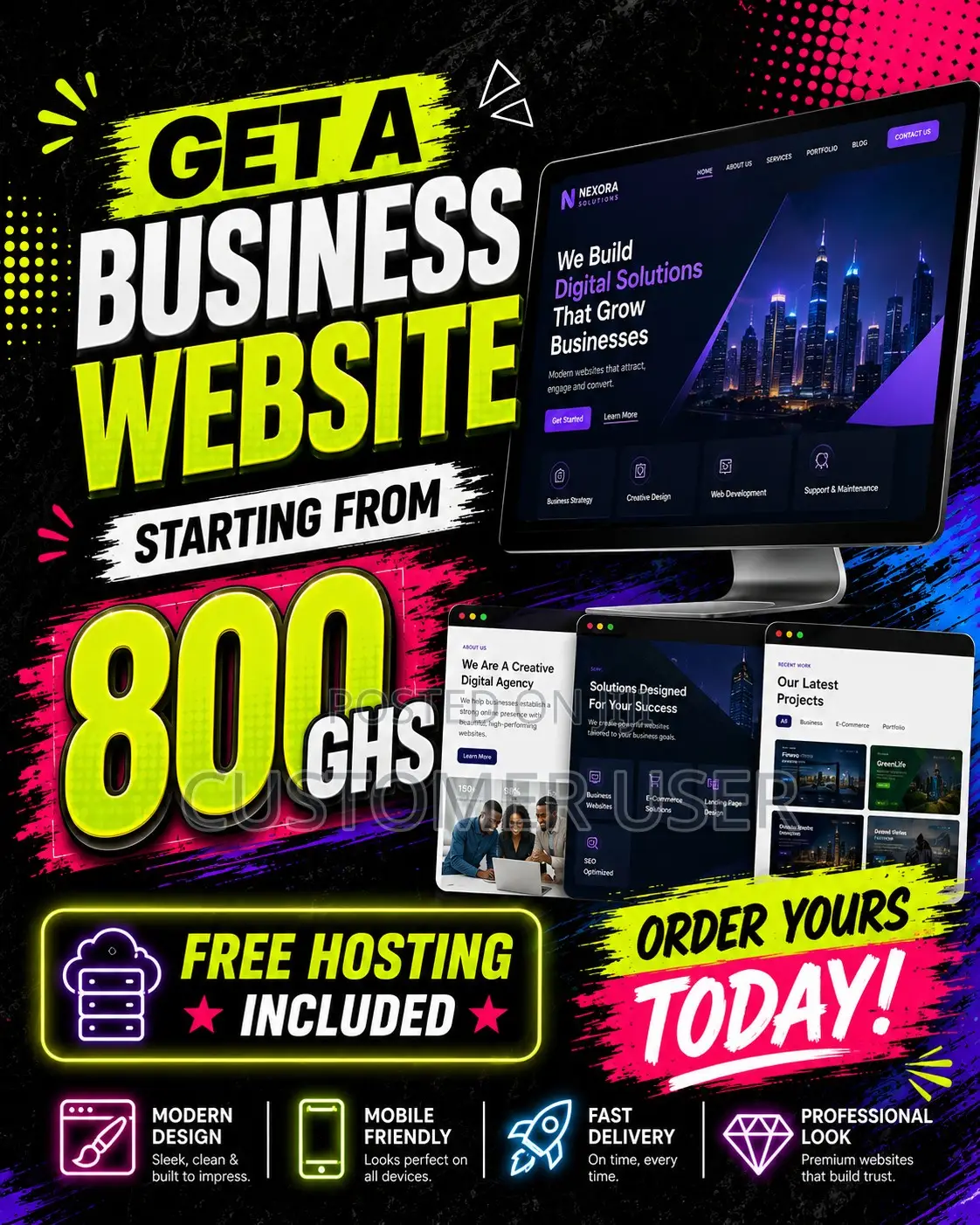 Get a Business Website Starting From 800 GHS