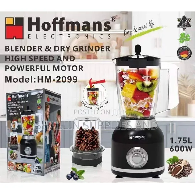 Hoffmans 2-in-1 Blender Dry Grinder (Hm-2099)