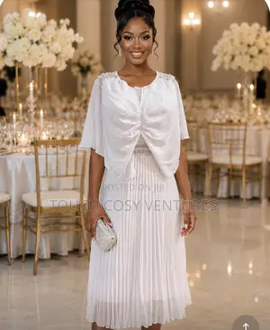 Glamorous White Sequin Sweetheart Midi Dress