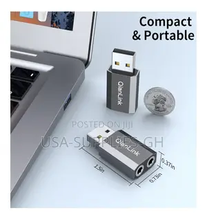 Qianlink Usb to 3.5mm Audio Adapter From Usa