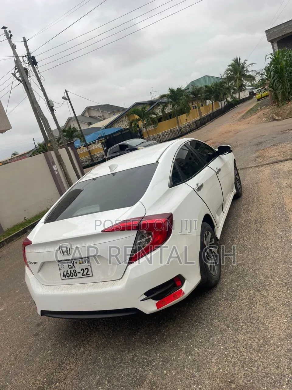 White Honda Civic for Rent – Clean, Stylish Reliable