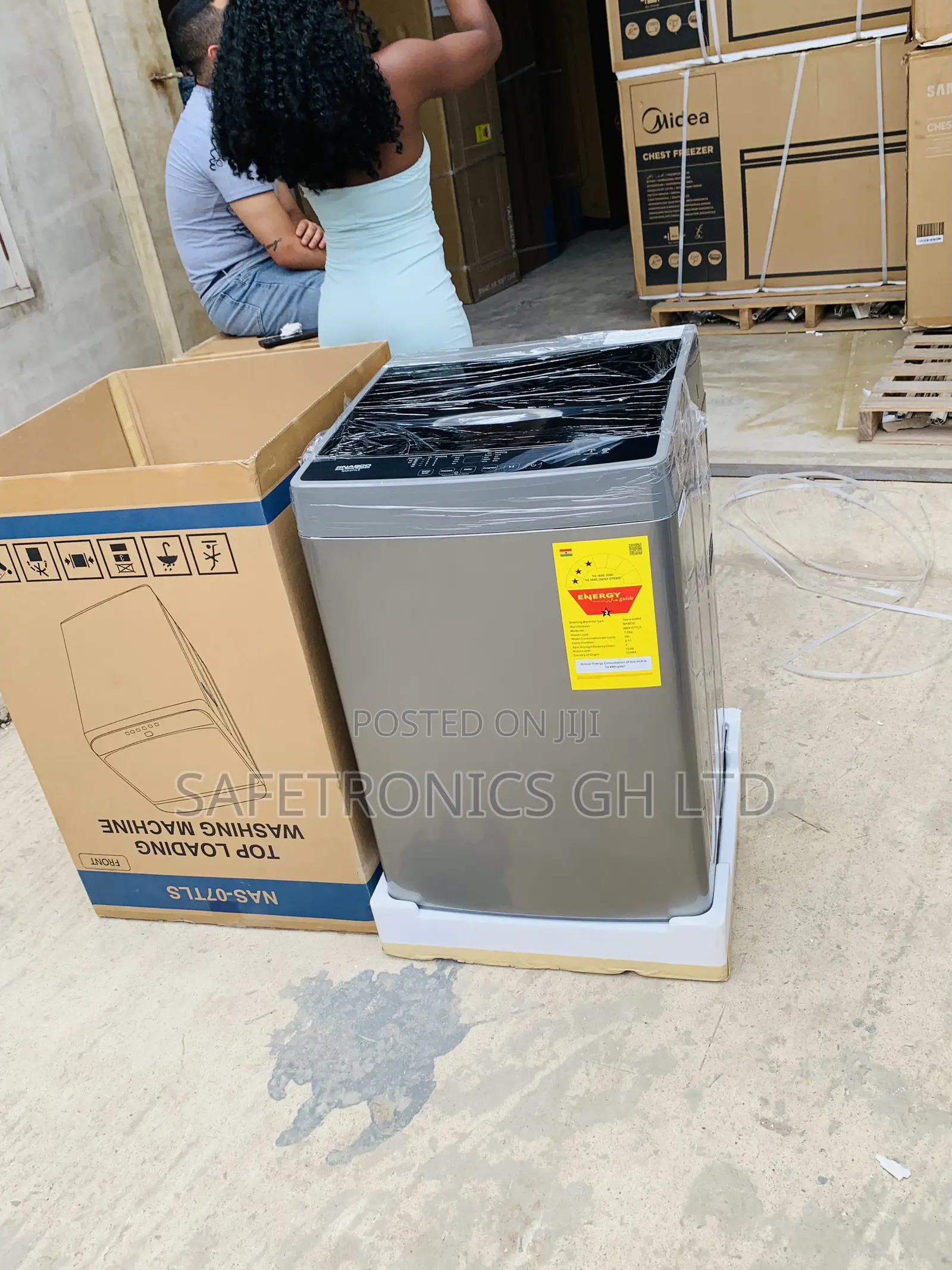 Sealed Grey Nasco 7kg Top Load Fully Automatic Washing Machine