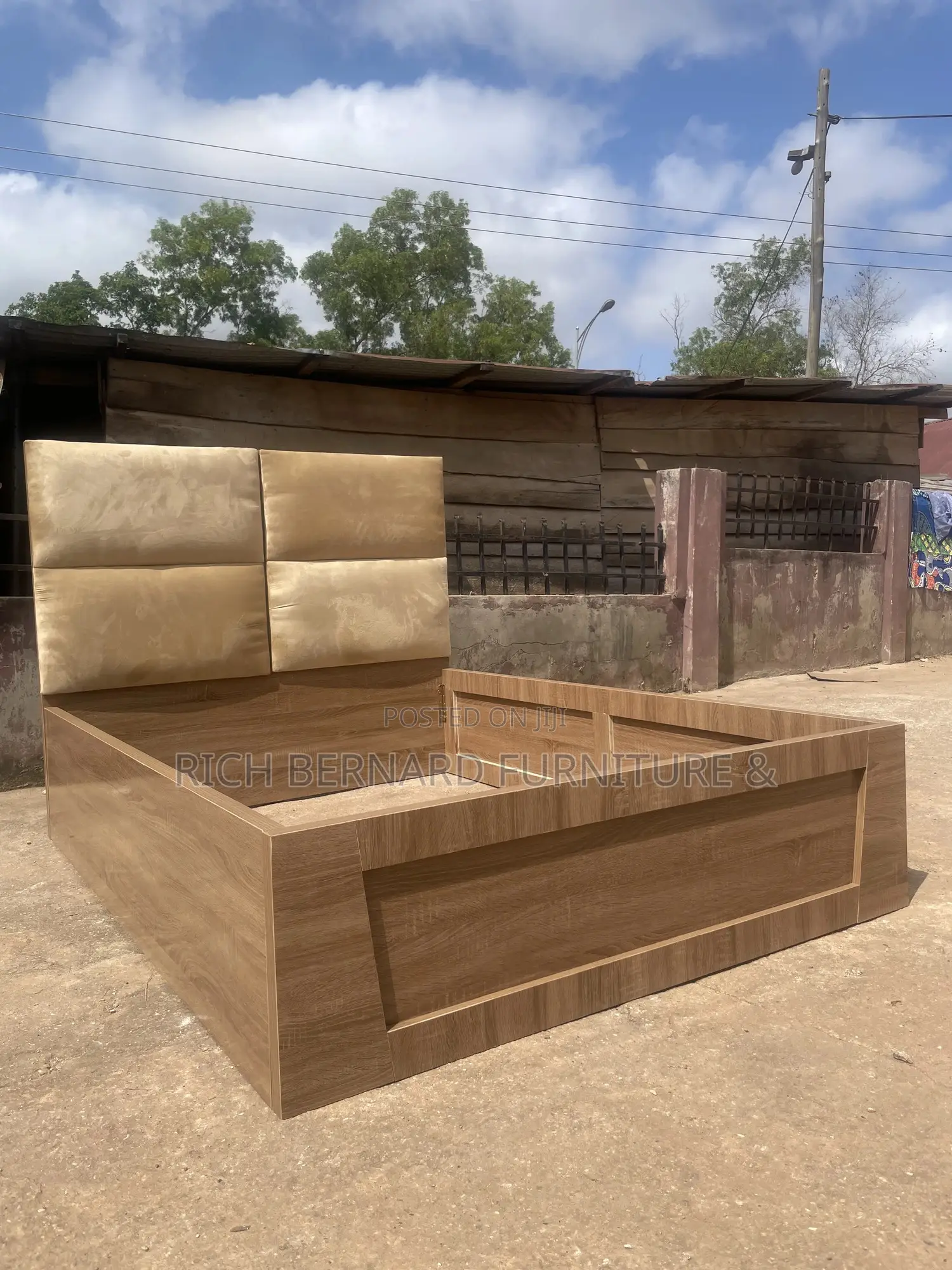 Foreign Laminated Double Bed Frame