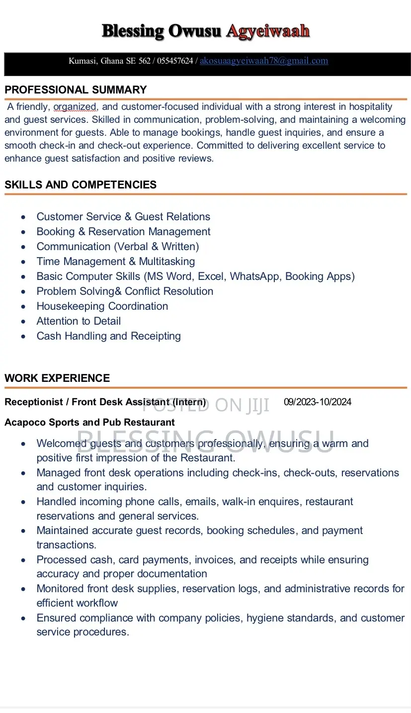 Receptionist