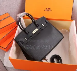 This Is Original Pure Leather Hermes Black Brikin 25 Handbags
