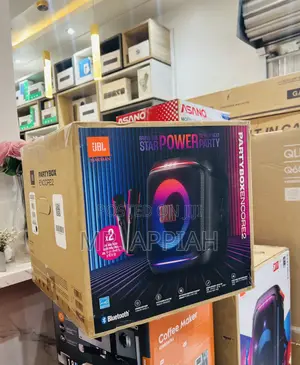 Shop JBL Party Box Encore 2 Potable With 2 Microphones(Black)
