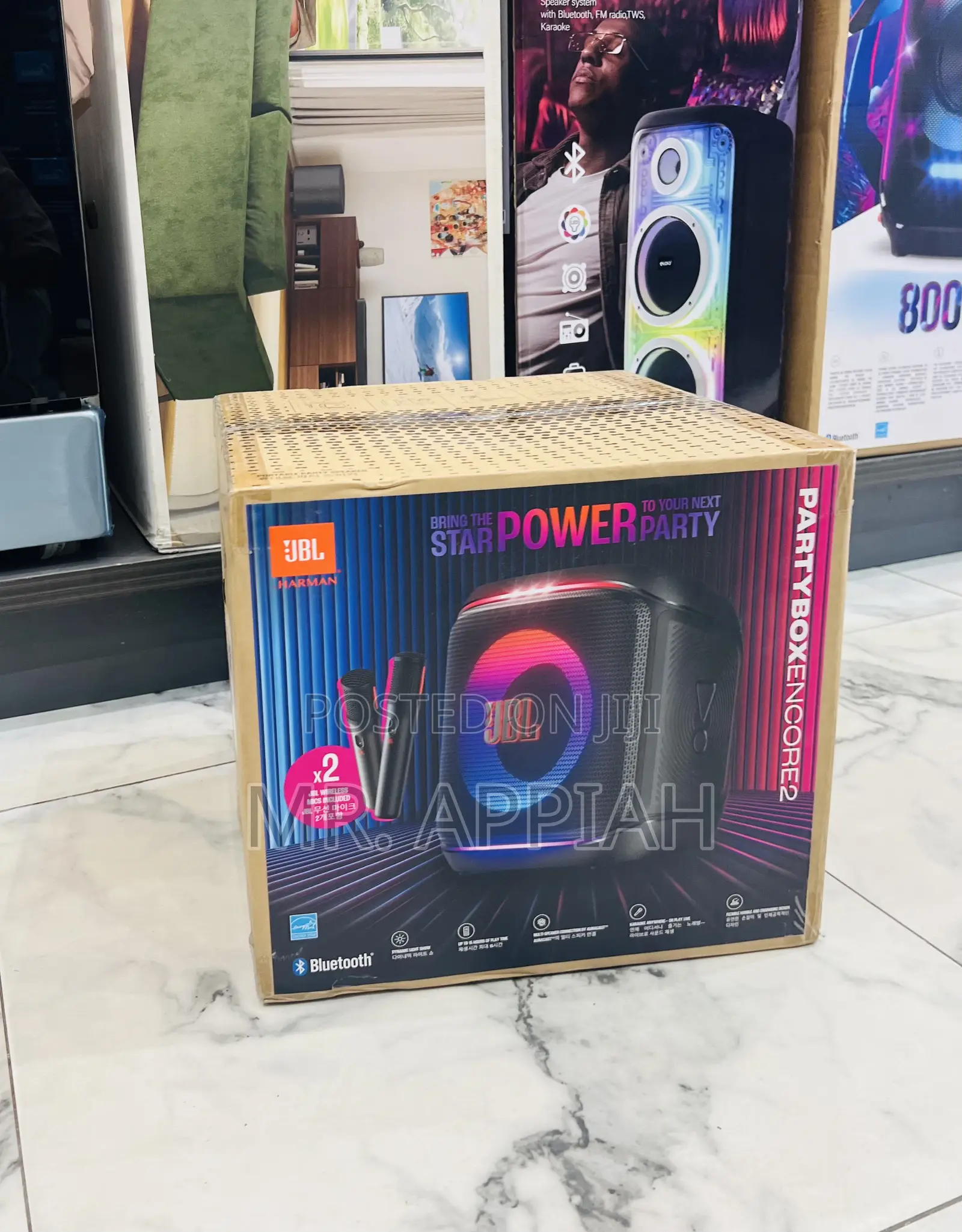 Check Out Affordable JBL Party Box Encore 2 Potable With 2 Microphones