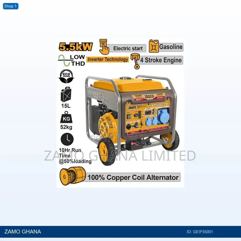 Inverter Gasoline Generator 5.5kw - Geif55001