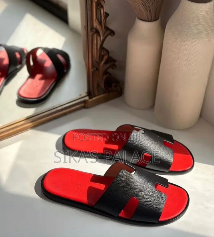 Red Inner Hermes Slippers